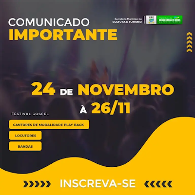 Secretaria de Cultura realiza credenciamento de bandas e cantores para o Festival Gospel