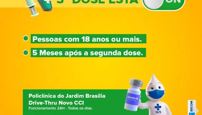 Prefeitura de Águas Lindas inicia aplicação da 3ª dose contra a COVID-19