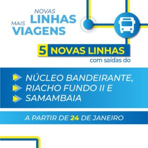 Mais linhas de ônibus para três RAs a partir de segunda (24)