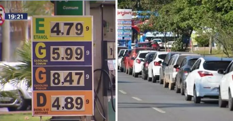 Brasileiros passam 4h em fila para abastecer carro na Argentina