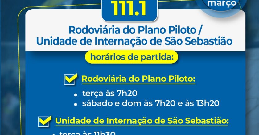 Linha de ônibus atenderá Unidade de Internação de São Sebastião