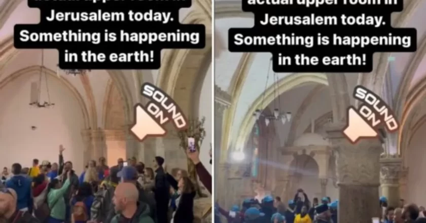 Oração espontânea irrompe no Cenáculo de Jerusalém: “Línguas celestiais”