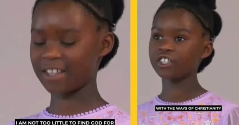 Menina compartilha mensagem incentivando outras crianças a buscarem a Deus