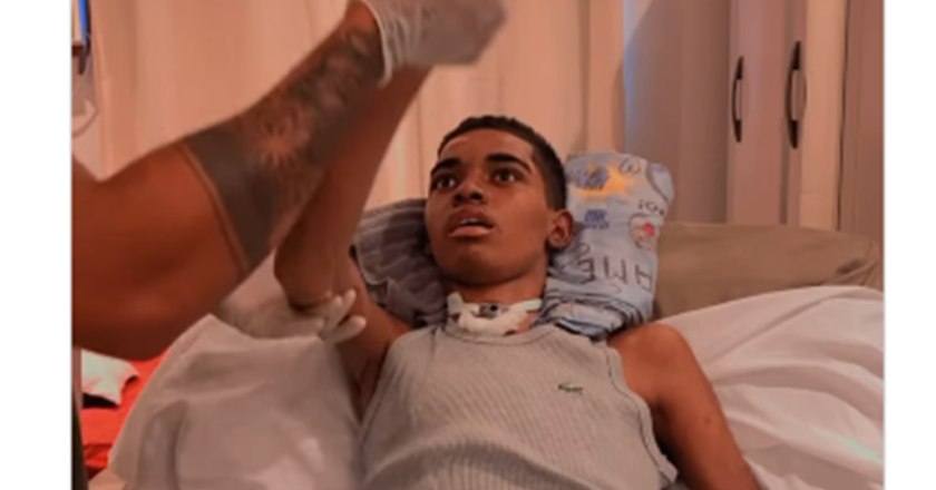 Mãe do cantor Kaiky Mello posta novo vídeo do jovem: ‘Meu milagre está em casa!’