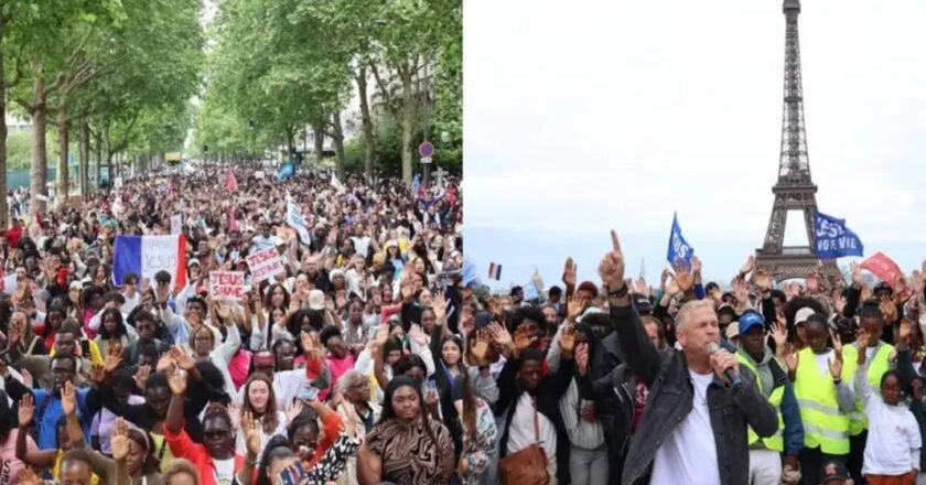 Multidão toma as ruas de Paris na Marcha para Jesus