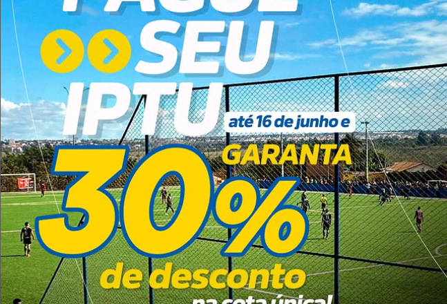 Prefeitura de Cidade Ocidental oferece desconto no IPTU para quem paga até junho.