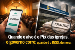 Quando o alvo é o Pix das igrejas, o governo corre; quando é o INSS, demora