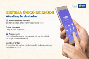 Secretaria de Saúde do DF convoca usuários para atualizar dados cadastrais