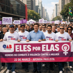 Homens se mobilizam contra a violência: OAB-SP convoca caminhada “Eles por Elas” na Avenida Paulista