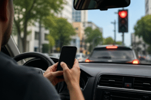 Celular no sinal vermelho pode render multa de R$ 293 e 7 pontos na CNH; motoristas ainda têm dúvidas sobre regra