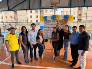 NOVA QUADRA POLIESPORTIVA E SALAS MODULARES AMPLIAM ESTRUTURA DA ESCOLA MUNICIPAL MARCUS ANTÔNIO SALERNO