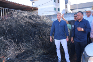 Águas Lindas avança na organização urbana com retirada de 1 tonelada de fios irregulares