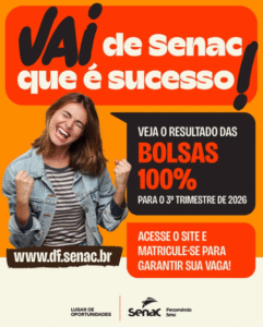 Senac-DF divulga resultado das bolsas de 100% e amplia oportunidades para jovens e trabalhadores