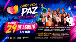 Rio de Janeiro recebe a 3ª edição do Canto Pela Paz com grandes nomes da música gospel e ação de doação de sangue