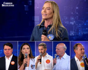 “Cinco contra uma”: até em perguntas entre adversários, Celina vira alvo no debate ao GDF